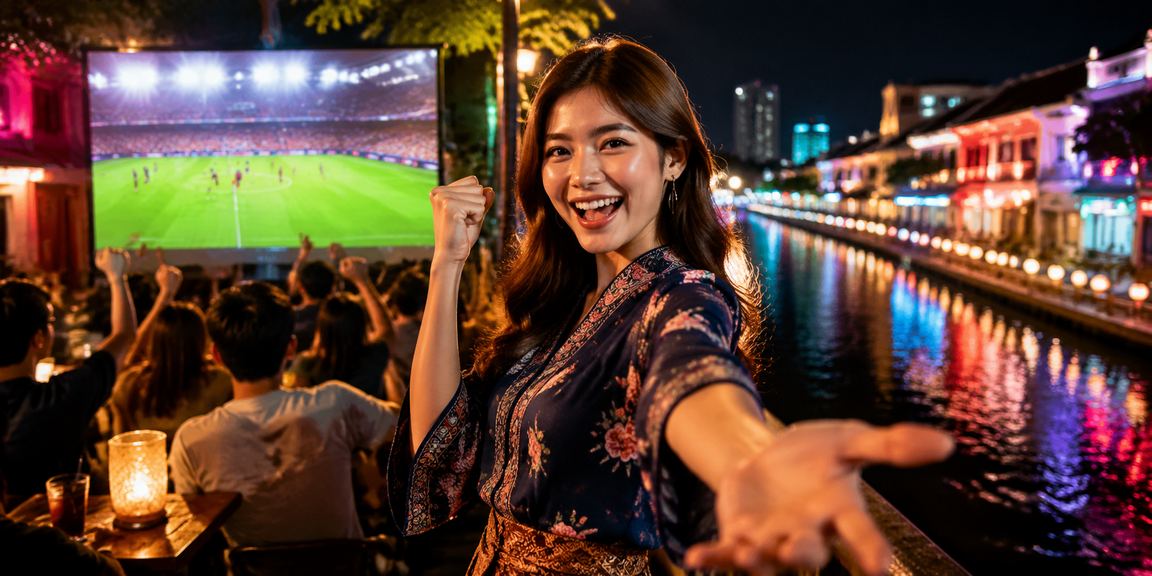 Penggemar bola sepak di Melaka menyemak odds perlawanan melalui sl2
